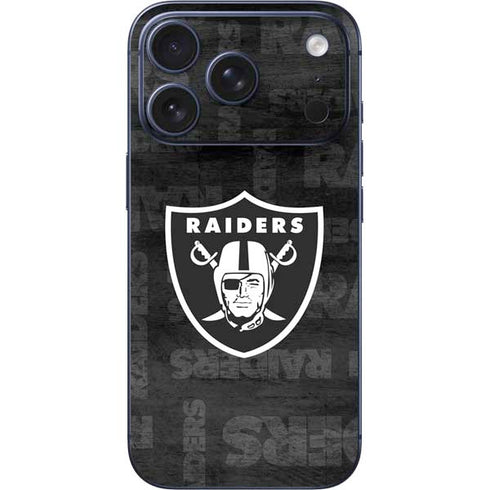 NFL Las Vegas Raiders Black & White iPhone 17 Pro Skin