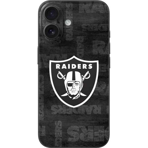 NFL Las Vegas Raiders Black & White iPhone 17 Skin