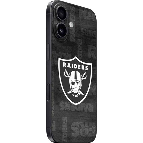 NFL Las Vegas Raiders Black & White iPhone 17 Skin