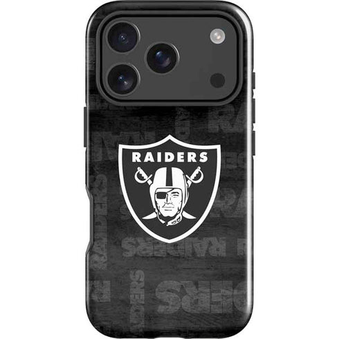 NFL Las Vegas Raiders Black & White iPhone 18 Pro Impact Case