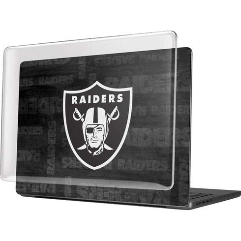 NFL Las Vegas Raiders Black & White MacBook Pro 14in (2021-24) Case plus Skin