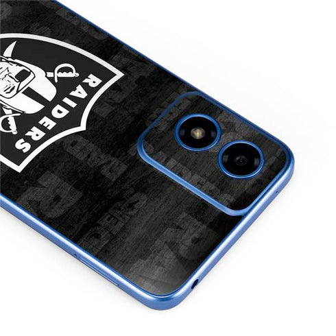 NFL Las Vegas Raiders Black & White Moto G Play 4G (2024) Skin