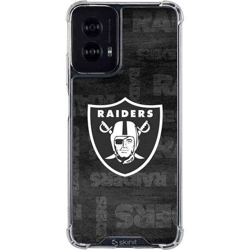 NFL Las Vegas Raiders Black & White Moto G Power 5G (2024) Clear Case