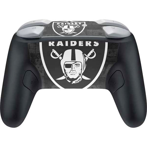 NFL Las Vegas Raiders Black & White Nintendo Switch 2 (2025) Pro Controller Skin