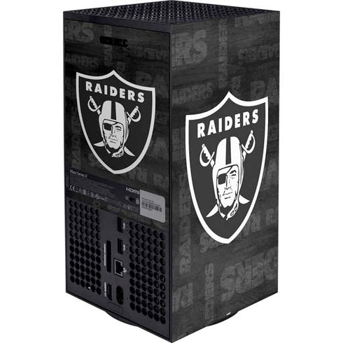 NFL Las Vegas Raiders Black & White Xbox Series X Bundle Skin