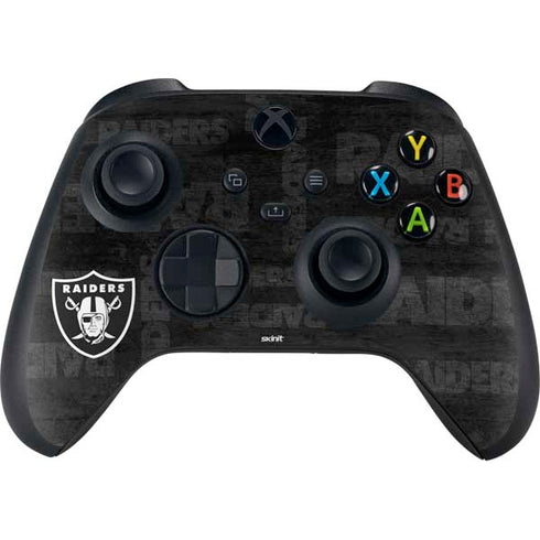 NFL Las Vegas Raiders Black & White Xbox Series X Bundle Skin