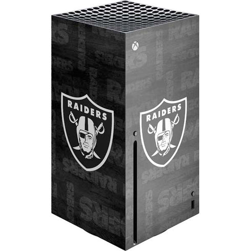NFL Las Vegas Raiders Black & White Xbox Series X Skins