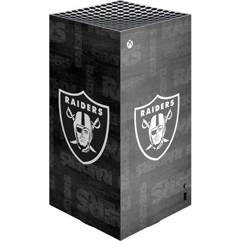 NFL Las Vegas Raiders Black & White XBox Series X Digital Edition Console Skin