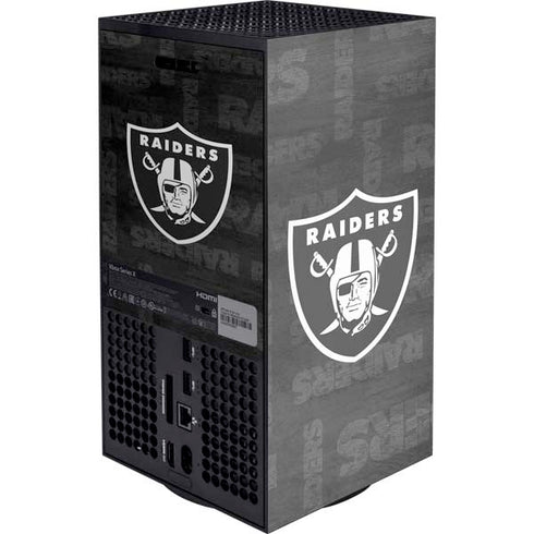 NFL Las Vegas Raiders Black & White XBox Series X Digital Edition Console Skin