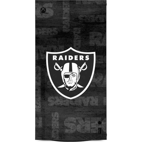 NFL Las Vegas Raiders Black & White XBox Series X Digital Edition Console Skin