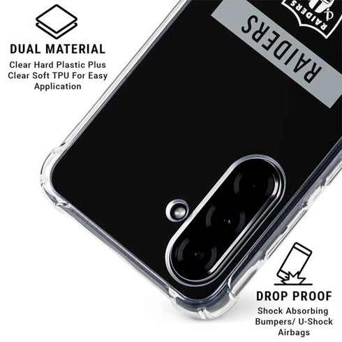NFL Las Vegas Raiders Black Performance Series Galaxy A36 5G Clear Case