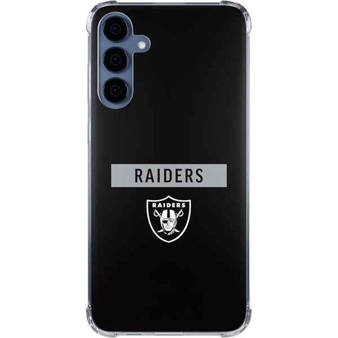 NFL Las Vegas Raiders Black Performance Series Galaxy A55 5G Clear Case