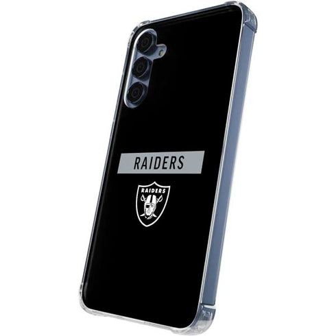 NFL Las Vegas Raiders Black Performance Series Galaxy A55 5G Clear Case