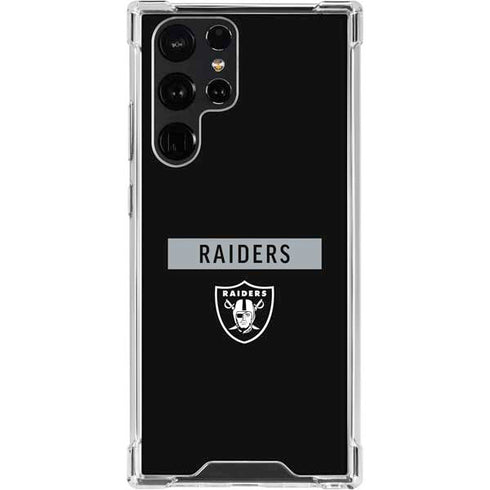 NFL Las Vegas Raiders Black Performance Series Galaxy S23 Ultra Clear Case