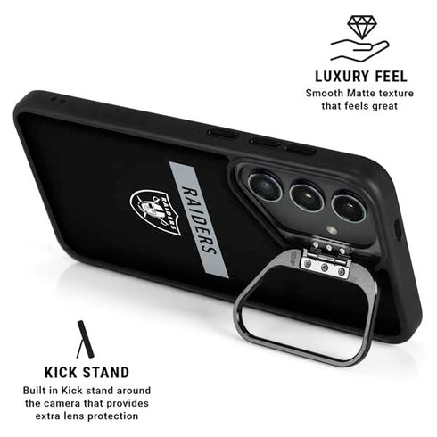 NFL Las Vegas Raiders Black Performance Series Galaxy S25 Kickstand Case
