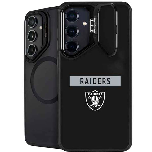 NFL Las Vegas Raiders Black Performance Series Galaxy S25 Plus Kickstand Case