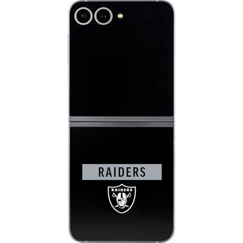 NFL Las Vegas Raiders Black Performance Series Galaxy Z Flip6 Skin