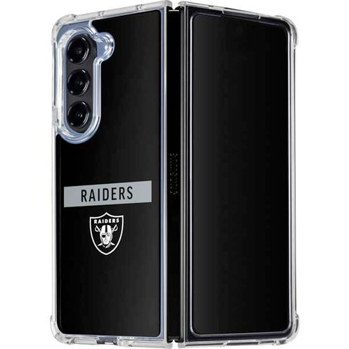 NFL Las Vegas Raiders Black Performance Series Galaxy Z Fold5 5G Clear Case