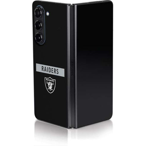 NFL Las Vegas Raiders Black Performance Series Galaxy Z Fold5 5G Skin