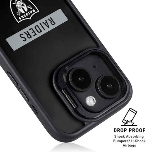 NFL Las Vegas Raiders Black Performance Series iPhone 14 Plus Kickstand Case