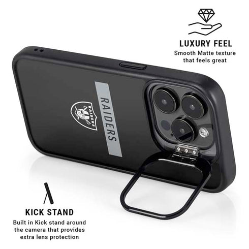 NFL Las Vegas Raiders Black Performance Series iPhone 14 Pro Max Kickstand Case