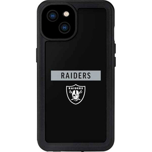 NFL Las Vegas Raiders Black Performance Series iPhone 15 Plus Waterproof Case