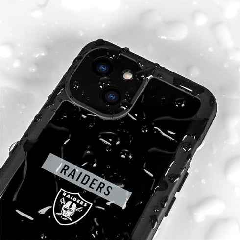 NFL Las Vegas Raiders Black Performance Series iPhone 15 Plus Waterproof Case