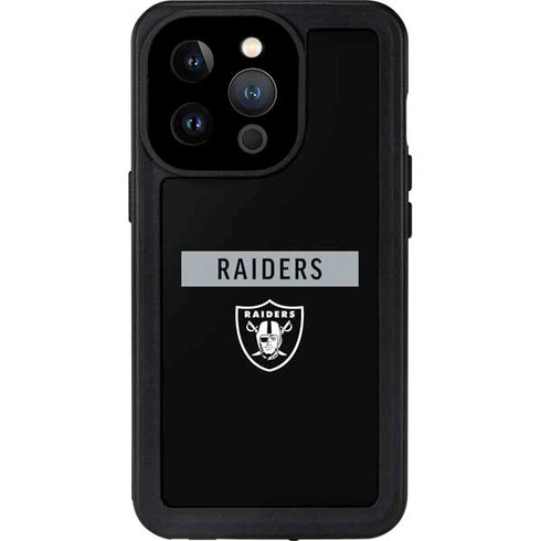 NFL Las Vegas Raiders Black Performance Series iPhone 15 Pro Waterproof Case