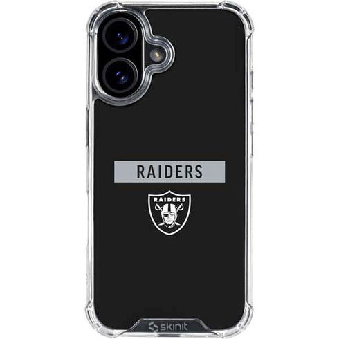 NFL Las Vegas Raiders Black Performance Series iPhone 16 Clear Case
