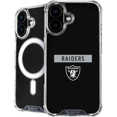 NFL Las Vegas Raiders Black Performance Series iPhone 16 MagSafe Case