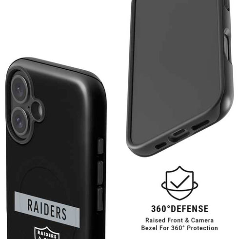 NFL Las Vegas Raiders Black Performance Series iPhone 16 Magsafe Impact Case