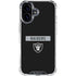 NFL Las Vegas Raiders Black Performance Series iPhone 16 Plus Clear Case