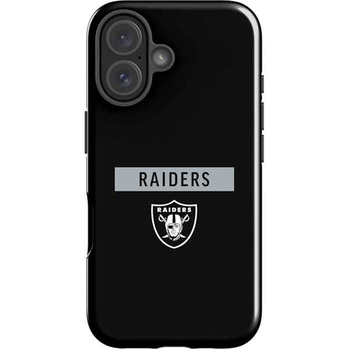 NFL Las Vegas Raiders Black Performance Series iPhone 16 Plus Impact Case