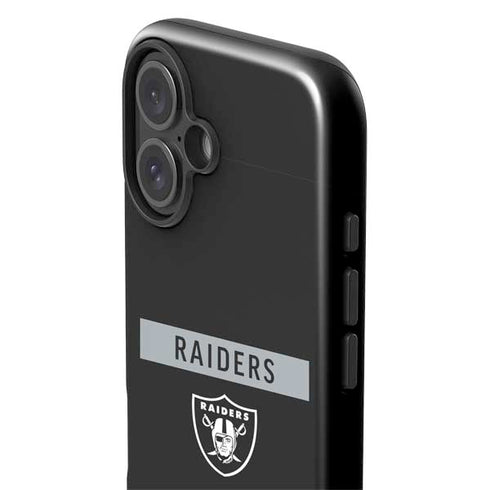 NFL Las Vegas Raiders Black Performance Series iPhone 16 Plus Impact Case