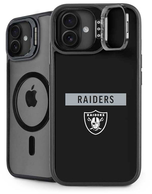 NFL Las Vegas Raiders Black Performance Series iPhone 16 Plus Kickstand Case