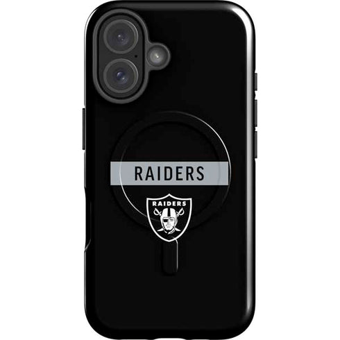 NFL Las Vegas Raiders Black Performance Series iPhone 16 Plus Magsafe Impact Case