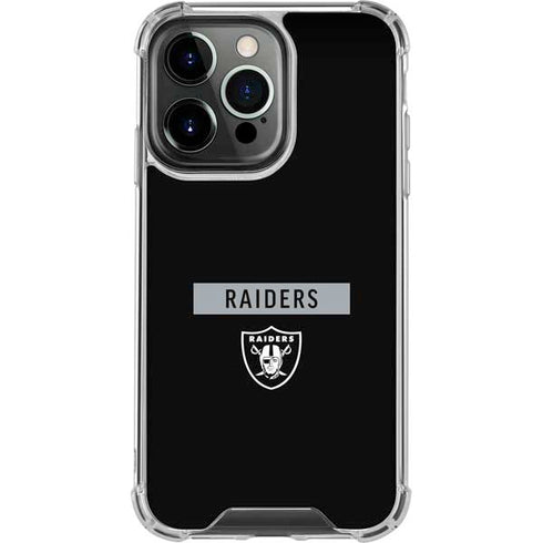 NFL Las Vegas Raiders Black Performance Series iPhone 16 Pro Clear Case