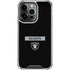 NFL Las Vegas Raiders Black Performance Series iPhone 16 Pro Clear Case
