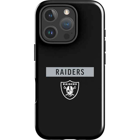 NFL Las Vegas Raiders Black Performance Series iPhone 16 Pro Impact Case