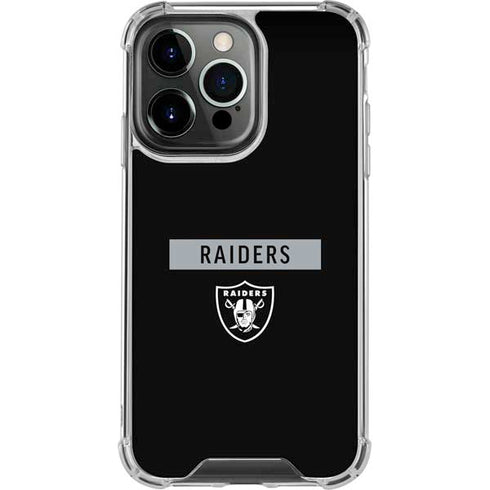NFL Las Vegas Raiders Black Performance Series iPhone 16 Pro Max Clear Case