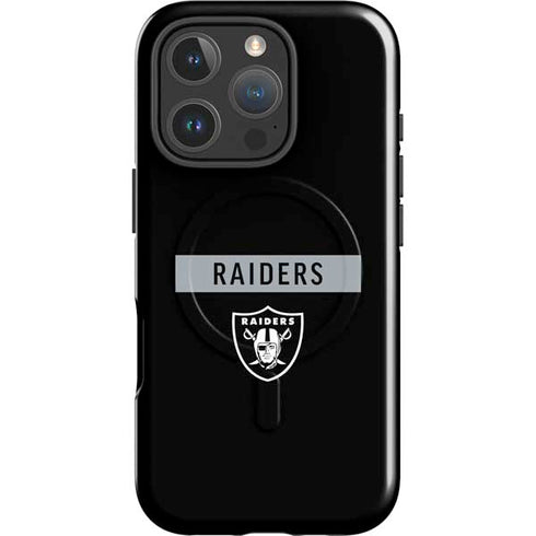 NFL Las Vegas Raiders Black Performance Series iPhone 16 Pro Max Magsafe Impact Case