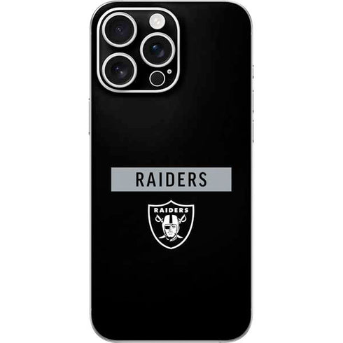 NFL Las Vegas Raiders Black Performance Series iPhone 16 Pro Max Skin