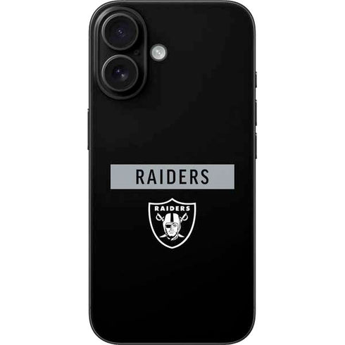 NFL Las Vegas Raiders Black Performance Series iPhone 16 Skin