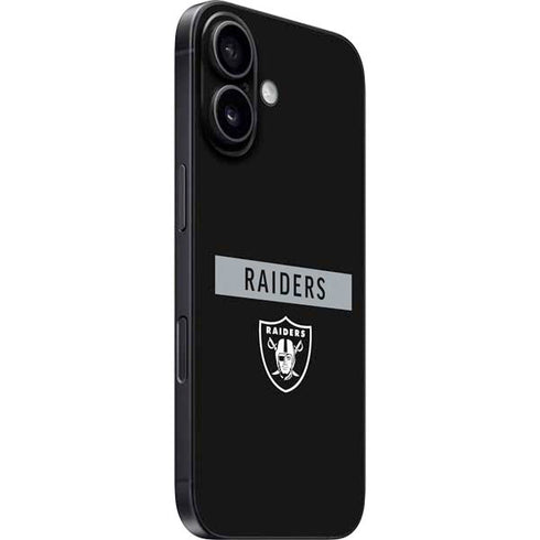NFL Las Vegas Raiders Black Performance Series iPhone 16 Skin