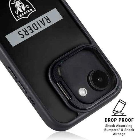 NFL Las Vegas Raiders Black Performance Series iPhone 16e Kickstand Case