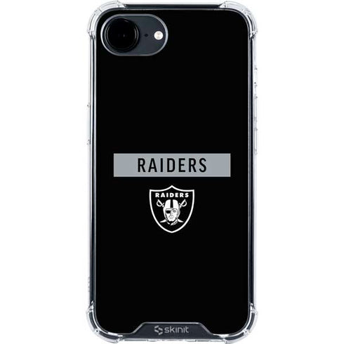NFL Las Vegas Raiders Black Performance Series iPhone 16e Clear Case