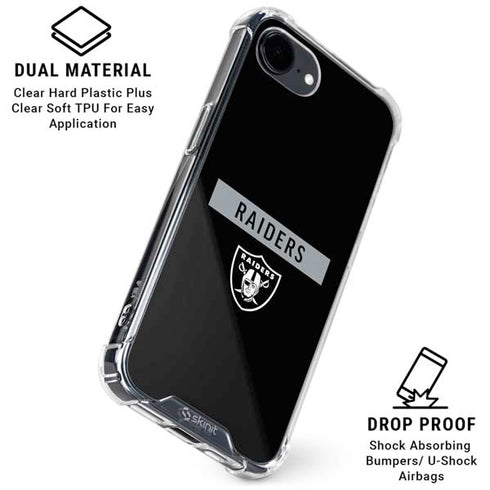 NFL Las Vegas Raiders Black Performance Series iPhone 16e Clear Case