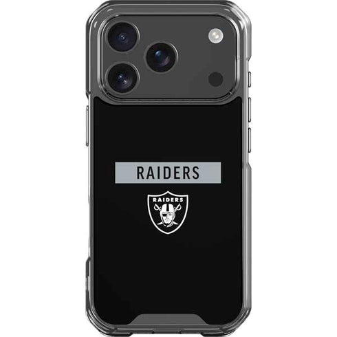 NFL Las Vegas Raiders Black Performance Series iPhone 18 Pro Clear Case