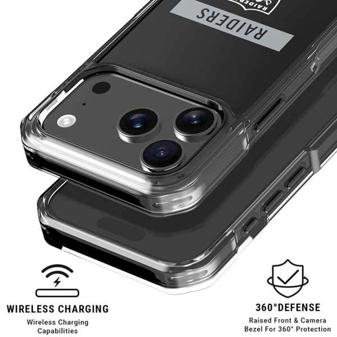 NFL Las Vegas Raiders Black Performance Series iPhone 18 Pro Clear Case