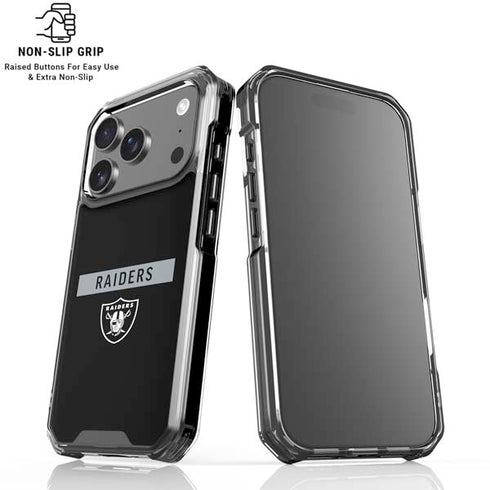NFL Las Vegas Raiders Black Performance Series iPhone 18 Pro Clear Case